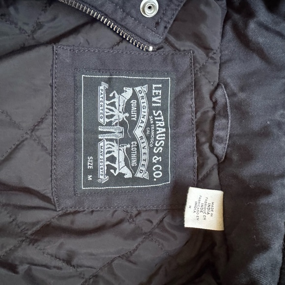 Levi's Mock Collar Utility Jacket Men's Medium Black - Picture 3 of 8